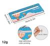 1 Piece Cute Cartoon Wood Straight Ruler Kawaii Tools Stationery Cartoon Drawing Christmas Gift Office School Measuring
