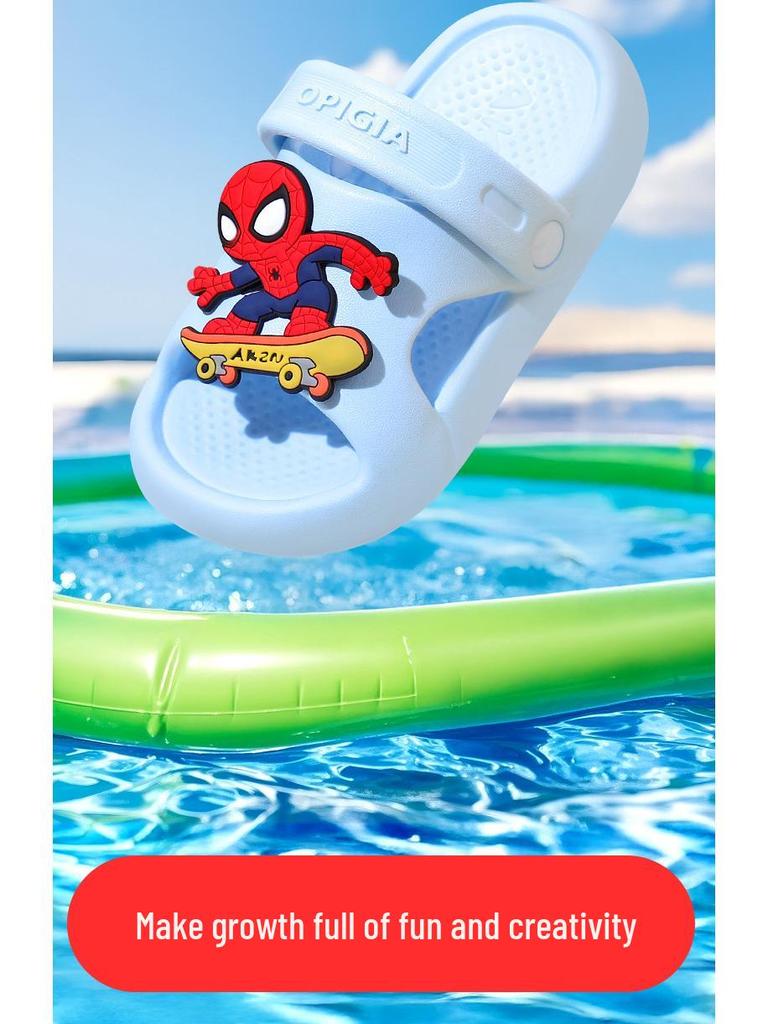 Детские клоги из ЭВА, лето 2025: Нескользящие толстоподошвенные сандалии для мальчиков