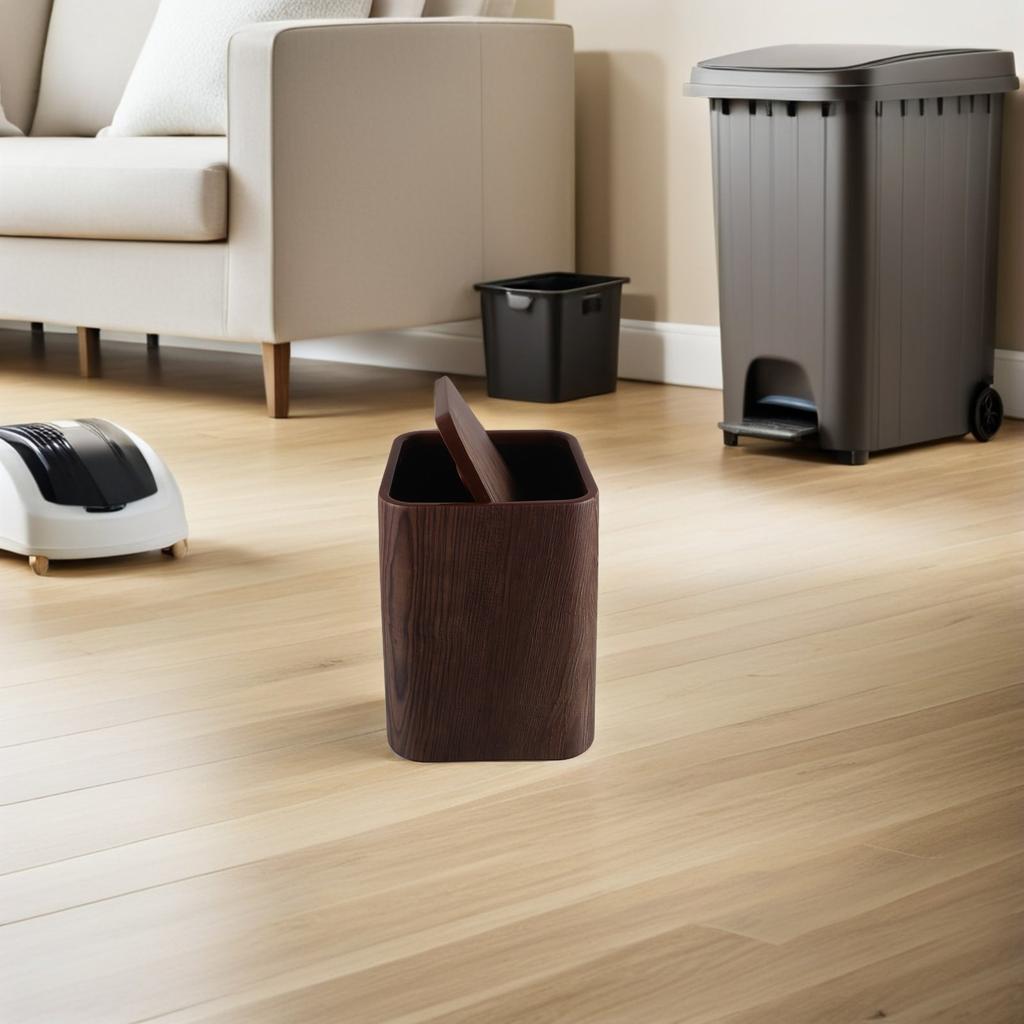 8.5 L Rubbish Bin Bedroom Trash Can With Lid Farmhouse Bathroom Garbage Pp Dorm Waste Basket Wastebasket For Living Room