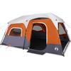 VidaXL Camping Tent with LED Light 9 Persons, Shade Tent with Bag, Portable Awning with Side Walls, Grey 94312