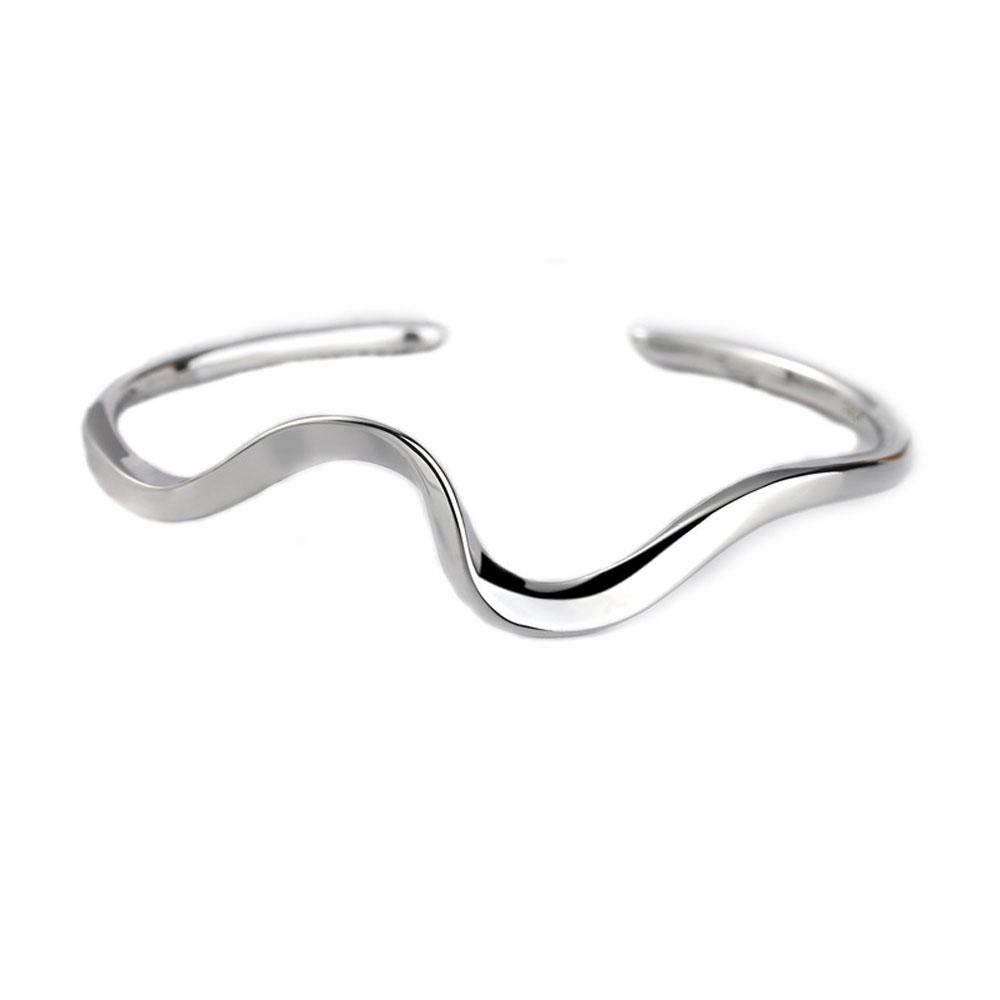 Trendy Fashion Adjustable Arc Bending Girls Opening Bangle Jewelry Simple Bracelet Women Gift