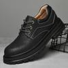 2024 г., модная повседневная обувь из натуральной кожи для мужчин, универсальная нескользящая обувь, новое поступление, удобная мужская обувь для походов на открытом воздухе