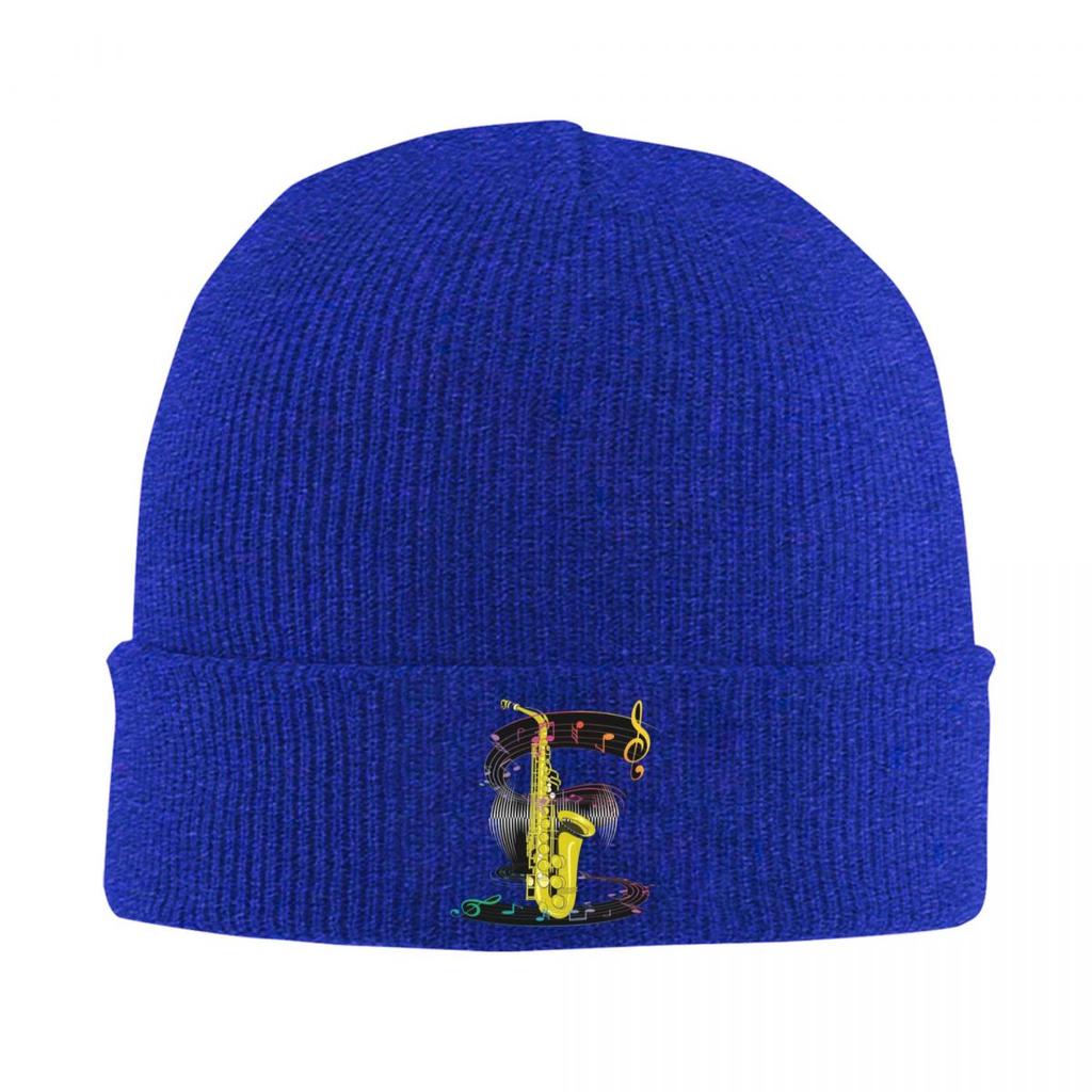 Saxophone Player Music Art Girls Y2k Graphic Knitted Cap Bonnet Hat Autumn Winter Outdoor Beanies Hats for Men Women Adult