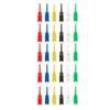 Clyxgs Mini SMD Ic Test Hook Clip Grabbers Probe Jumper for Electronic Experiment B53 Analyzer Clip 30Pcs(White red Black Blue Green Yellow)