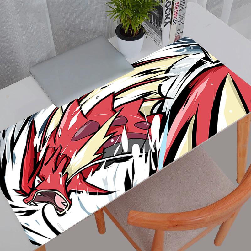 Gaming Mouse Pad Large Computer Mousepad Desk Mat PC Anime Carpet Keyboard Lock Edge Gamer Ppokemons Gyarados Accessories Table