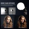 NEEWER CRS6 Softbox Diffusion Dome with 3 Adapter Rings For Godox V1 NEEWER Z1 Z2 Round Head Flash and Square Speedlite Z760