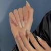 Round Tip Ballet Shape Press-On Nails Pink French Sheer Base Natural Sweet Edgy Fake Women