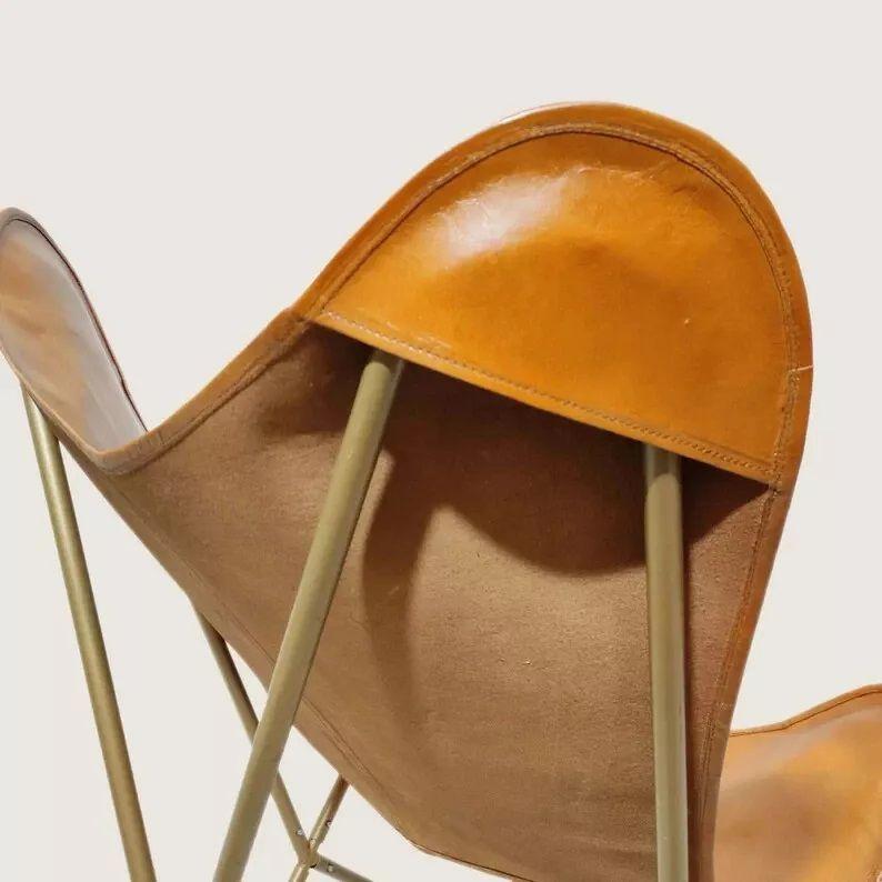 Кожаное кресло-бабочка для отдыха, акцентное кресло для гостиной, сада, офиса, отдыха