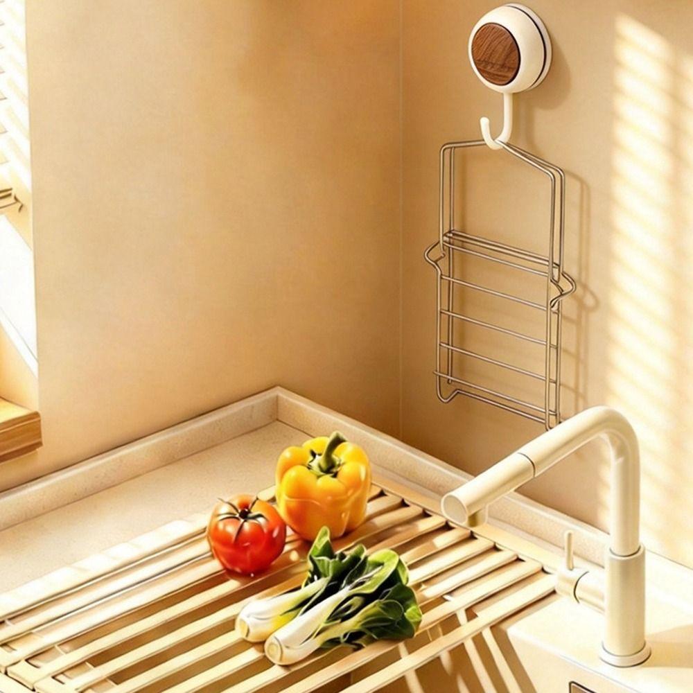 304 Stainless Steel Garbage Bag Rack Portable Waste Bag Support Stand  Kitchen Sink