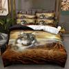 3D Wolf Bedding Set Animal Down Duvet Cover AU180 * 210 Full Size Luxury Quilt Cover Men's Bedding Cover