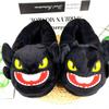 2024 Winter Warm Black Cat Unicorn Dragon Slippers Unisex Couples Furry Slippers Cute Indoor Home Pantoufle Bedroom Shoes