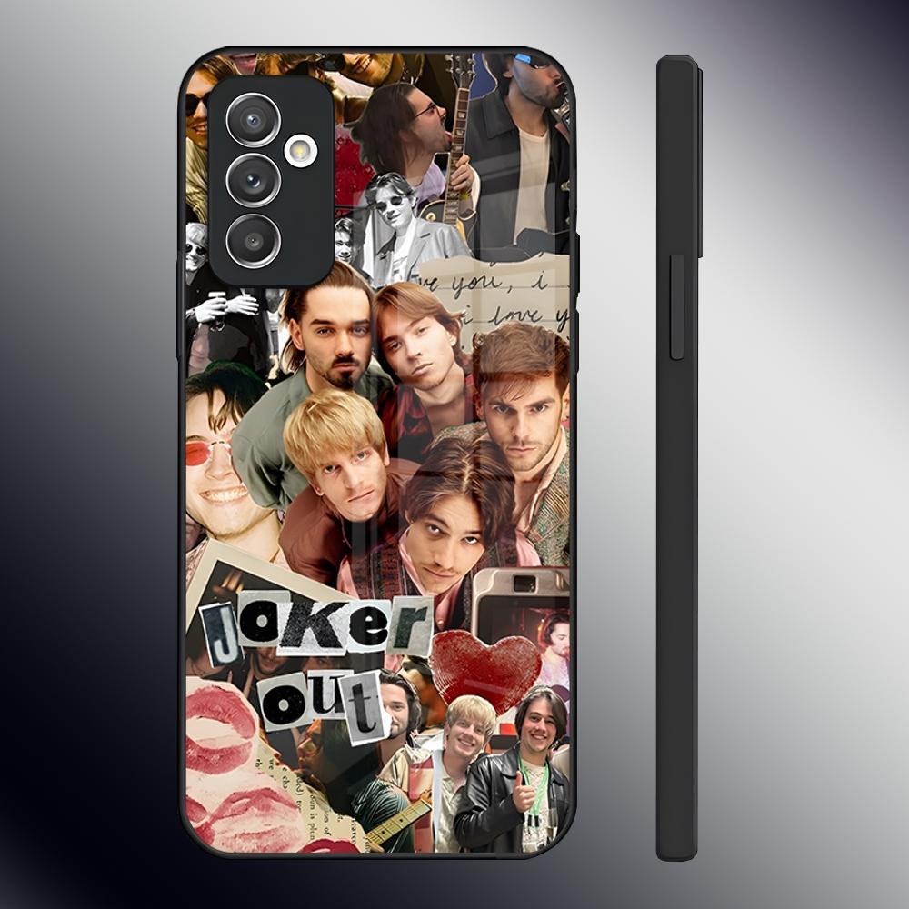 Чехол для телефона группы Joker Out для Samsung S24 Ultra S23 S22 S20 Fe S21 Plus A54 A34 A24 A53 A13 A16 Стеклянная задняя крышка