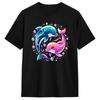 Dolphin Colorful Rainbow Oceanscape Tshirt Summer Streetwear Tshirts 100 Cotton Fashion Tshirt For Unisex Casual Clothes