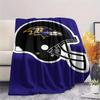 BAL Ravens Printed Flannel Blanket, soft throw for bedroom sofa, washable, fan merchandise, great gift.