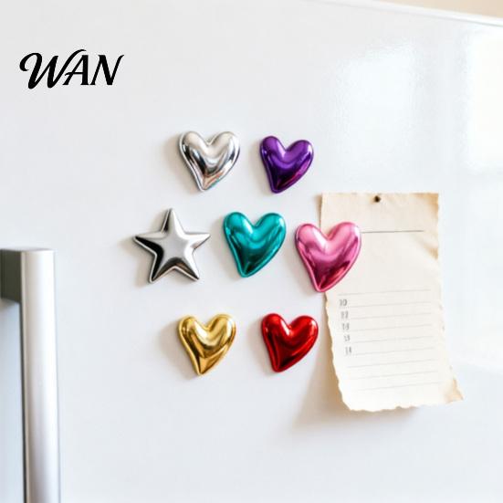 Star Design Fridge Magnet 10Pcs Vintage Love Heart Refrigerator Shape Decorative Kitchen Memo Notes Photo Holder for Home Office Magnetic