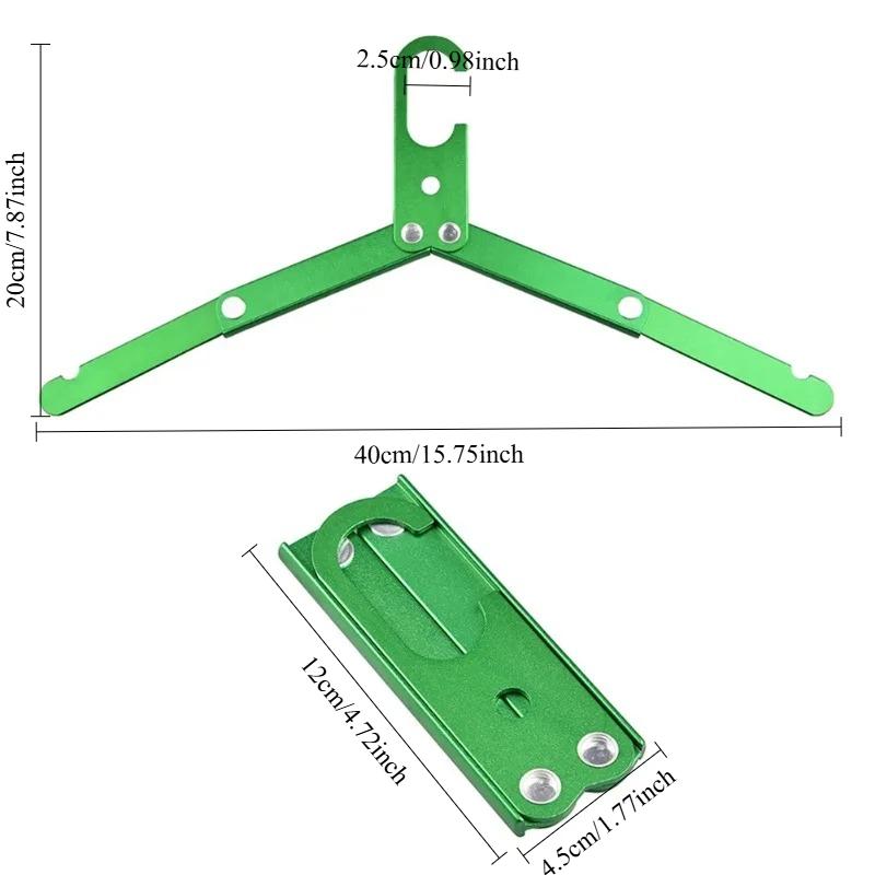 2pcs Aluminum Foldable Portable Hangers For Business Trips Ultra-light Non-slip Hangers For Road Trips Outdoor Camping Accessori