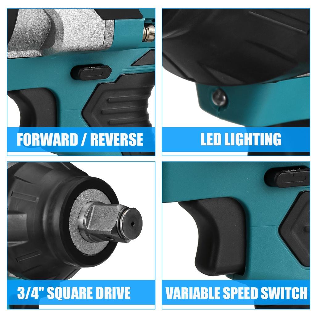 588VF 3/4 дюйма Высокомоментный Бесщеточный Электрический Ударный Гайковерт 2100 Н.м Инструмент Ударный Шуруповерт для Ремонта Легковых и Грузовых Автомобилей для Аккумулятора 18 В