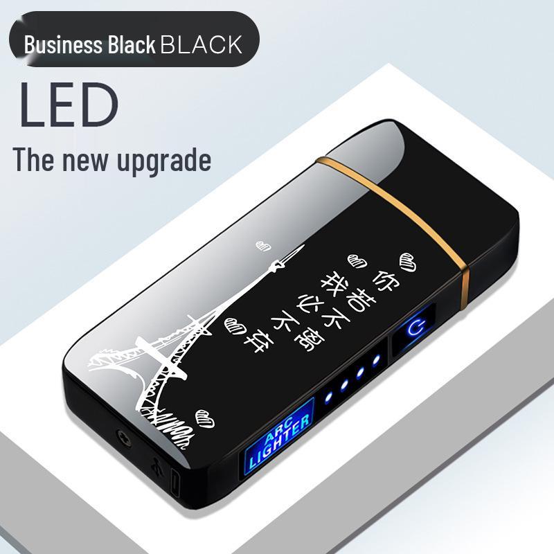 Высококачественная электронная ветрозащитная импульсно-дуговая зажигалка с USB-зарядкой и сенсорным управлением отпечатком пальца