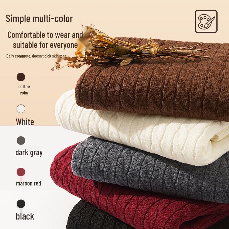 JEEP Men's Cable Knit Round Neck Sweater