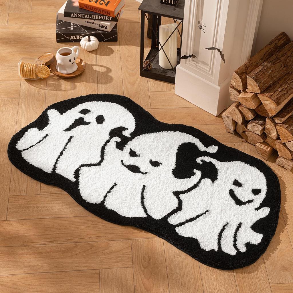 Halloween Rugs 20 X 40in Tufted Non-Slip Bathroom Front Door Living Room Mats Carpet