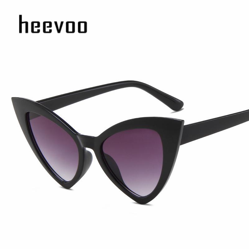 Vintage Cat Eye Sunglasses For Women Retro Cateye Frame Black Colorful Eyewear Female Oculos De Sol