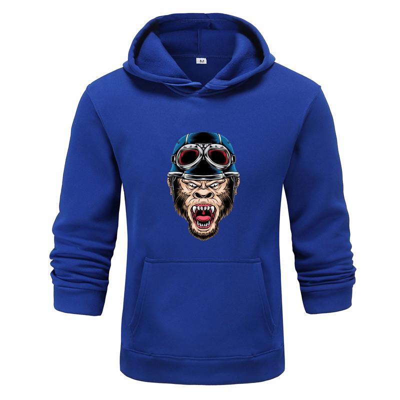 Autumn and Winter New Personalized Monkey Pattern Printing Clothing Men's Hoodie Couple Pullover Women Hoodie