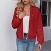 Women's Loose Comfortable Casual Fashionable Zipper Jacket Solid Color Jacket