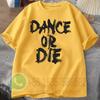 Футболка Dance or Die Мужской спортивный костюм Хлопок Повседневная спортивная одежда Круглый вырез Пуловер Короткий рукав Топы Дышащая Летняя уличная одежда