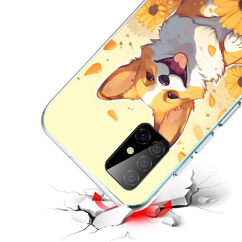 Мультяшная корги Милая собака Чехол для телефона Для Samsung Galaxy A52 A32 A22 A12 A51 A31 A50S A30S A20S A10S Note 20 Ultra 10 Plus S10 A72 A