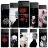 Чехол с изображением аниме «Токийский гуль», Япония, учтивый чехол для Samsung Galaxy Z Flip 4, 5 г, прозрачный жесткий чехол для сотового телефона Zflip, прозрачный чехол для ПК, роскошный чехол