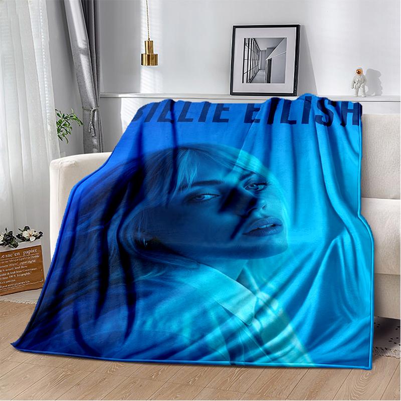 3D Хит Меня Сильно и Мягко Билли Айлиш Певица Мягкое Фланелевое Одеяло для Кровати Спальни Дивана Пикника, Плед для Покрытия Подарок Дети
