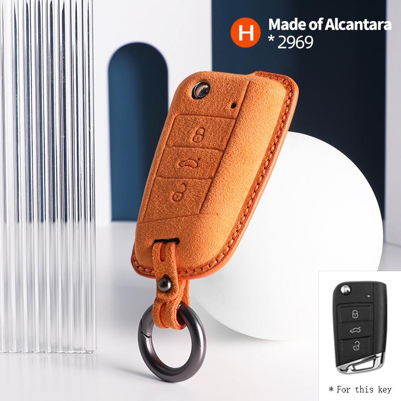 Car Key Case Cover Shell Keychain for Volkswagen VW Golf 7 ALLTRACK MK7 2016 2017 Skoda Octavia A7 SEAT Protectors Accessories
