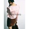 Spring New Women's Clothing Sweet Style Small round Lapel Small Plaid Puffy Long Sleeve Shirt Top 4661038