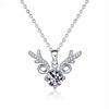 Рождественское ожерелье из муассанита 1 карат, стерлинговое серебро S925, ожерелье с подвеской в ​​виде лося, женские брендовые ювелирные изделия высшего качества