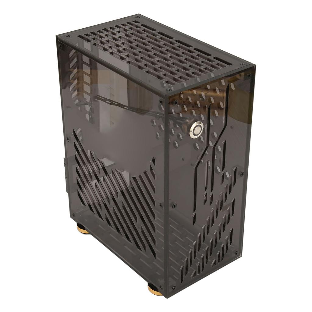 Корпус ITX 4,3 л Прозрачная акриловая панель Охлаждение на 360 градусов Амортизирующие ножки Корпус ПК для БП 1U 2,5-дюймового SSD