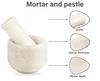 IBA Indianbeautifulart Набор из белой мраморной каменной ступки и пестика, натуральный полированный камень, дробилка для таблеток, мельница для специй, чаша для трав, песто