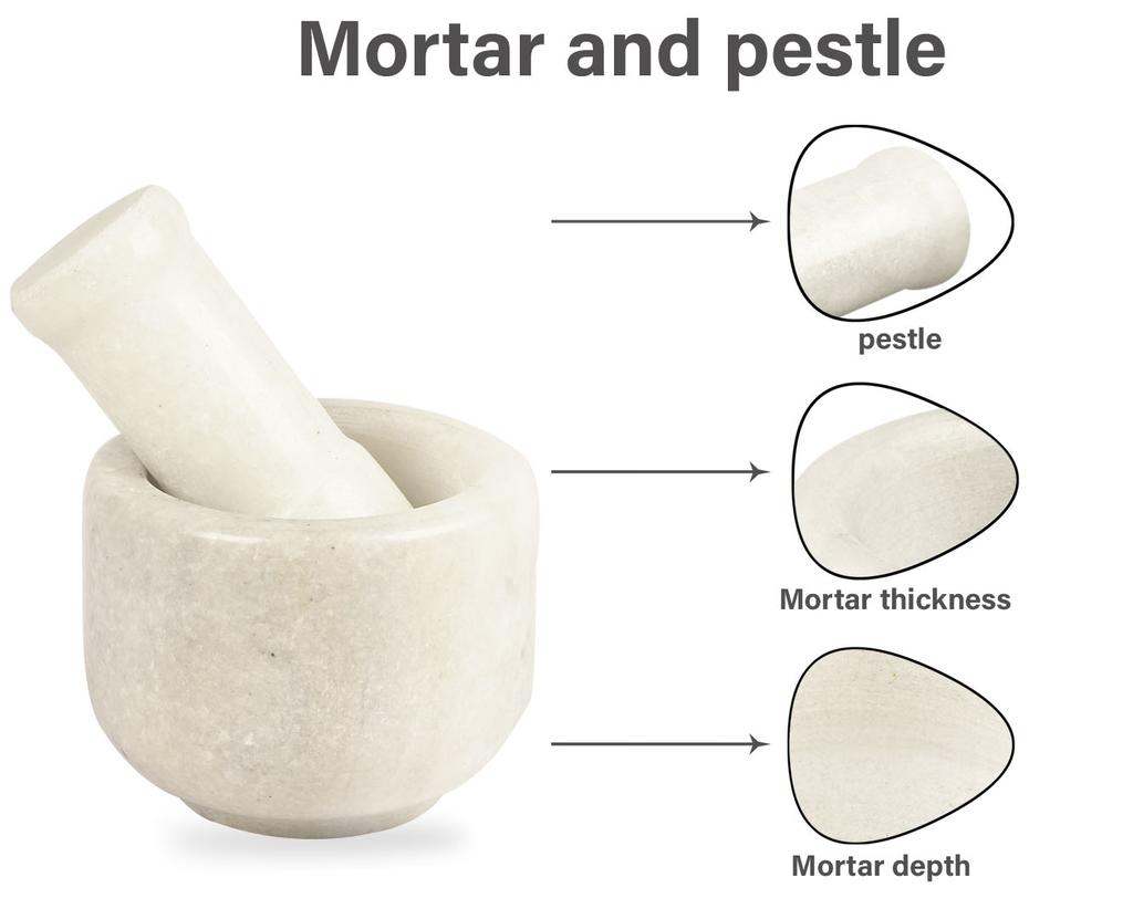 IBA Indianbeautifulart Набор из белой мраморной каменной ступки и пестика, натуральный полированный камень, дробилка для таблеток, мельница для специй, чаша для трав, песто