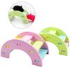 Cute Hamster Ladder Rainbow Bridge Pet Toys Wooden Bridge Hanging Toys Small Animals Cage Tool 1 Pc