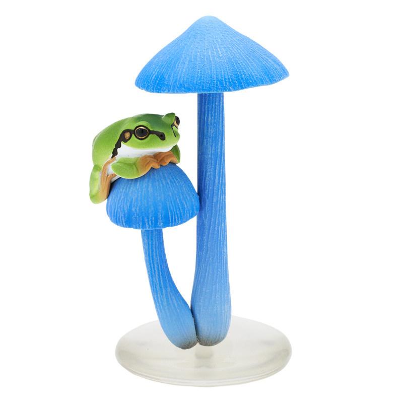 Authentic Japanese Ikimon Series 2 Mushroom And Rain Frog Realistic Fly Agaric Figure Ornament Keychain Collectible