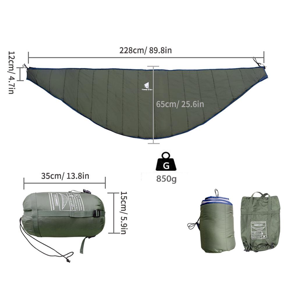 Портативный гамак, пододеяльник, зимнее, холодное, теплое под одеялом для кемпинга, пешего туризма
