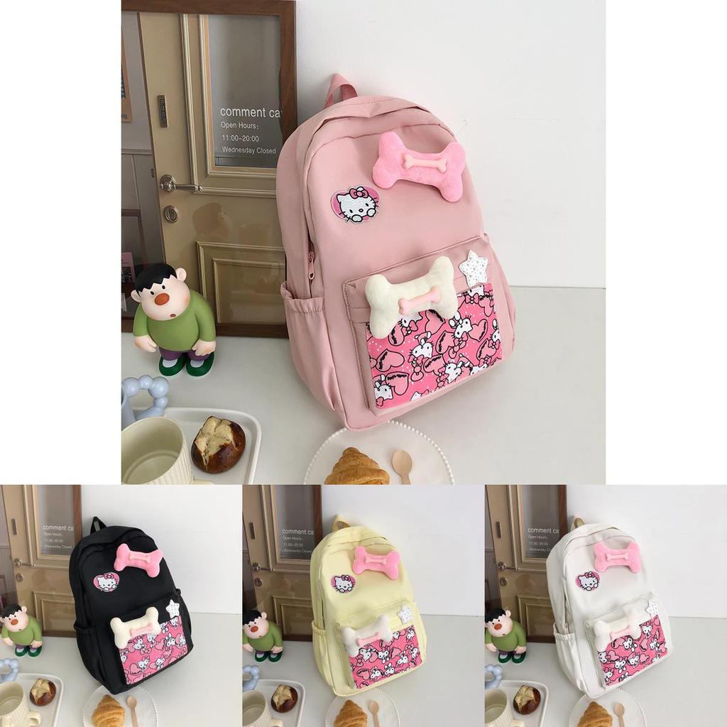 Детский рюкзак Hello Kitty с принтом животных, нейлоновый, для школы и путешествий