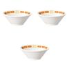 Набор из 3 красных и золотых мисок Каминаримон Синкиритатэ 21 см x Миски для рамена от Сетомонохонпо (белый) [20.5 8.3см]