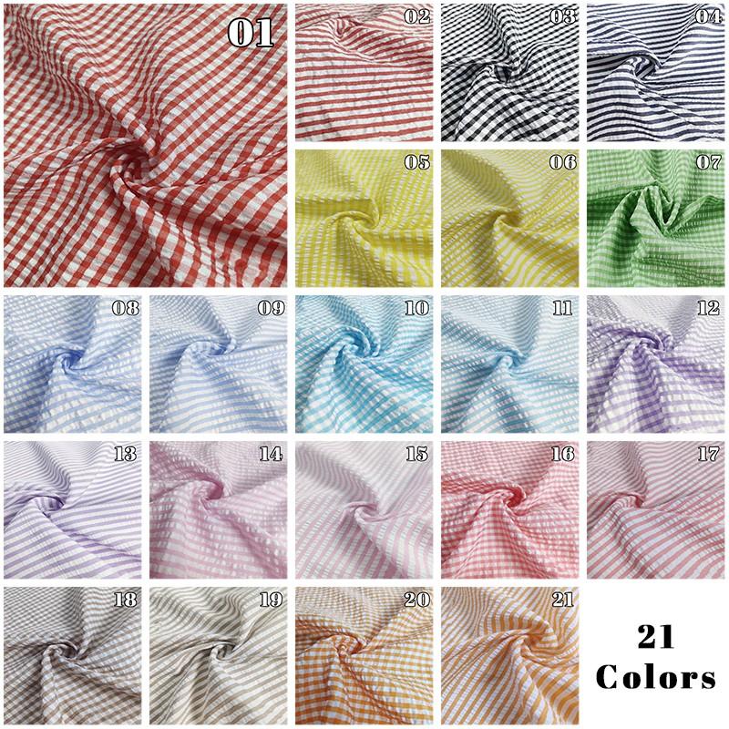 Тонкая ткань в клетку «жатка» для рукоделия, мягкая ткань для платья, рубашки, брюк, скатерти, шитья, DIY, хлопково-полиэстеровый материал