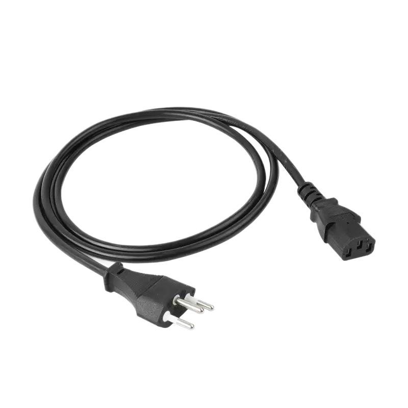 Swiss Three-Pin C13 AC Power Cord for Electrical Equipment
