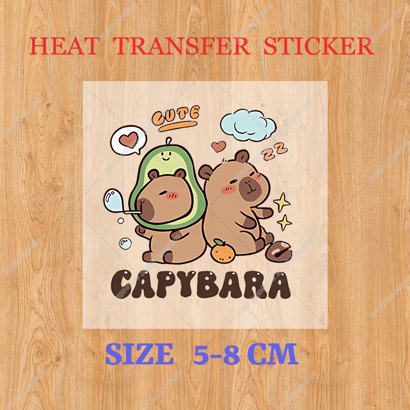 Kids Girl Cute Polyester T-shirt Summer Clothing Cartoon Capybara Printed Tee Children Short Sleeve Tops T Shirt Clothes Gift 2026
