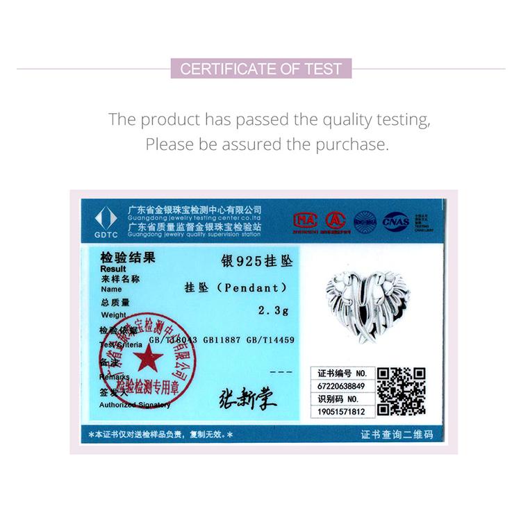 WOSTU Стерлингового серебра 925 пробы, подвеска в форме сердца и крыльев, подвеска из бисера, женский браслет, оригинальный DIY браслет, ювелирное изделие на День Благодарения, подарок