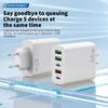 Smartphone US, European and British 3 USB+2PD Fast Charging Charger Multi-port Fast Charging Head Charging Head