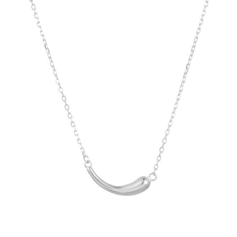 Ожерелье Banyan Tree S925 Silver Smile: Простая изогнутая цепочка на ключицу в корейском стиле, новая мода