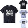 Стильная черная футболка 'Black Lives Matter' против расизма для унисекс, повседневная и удобная