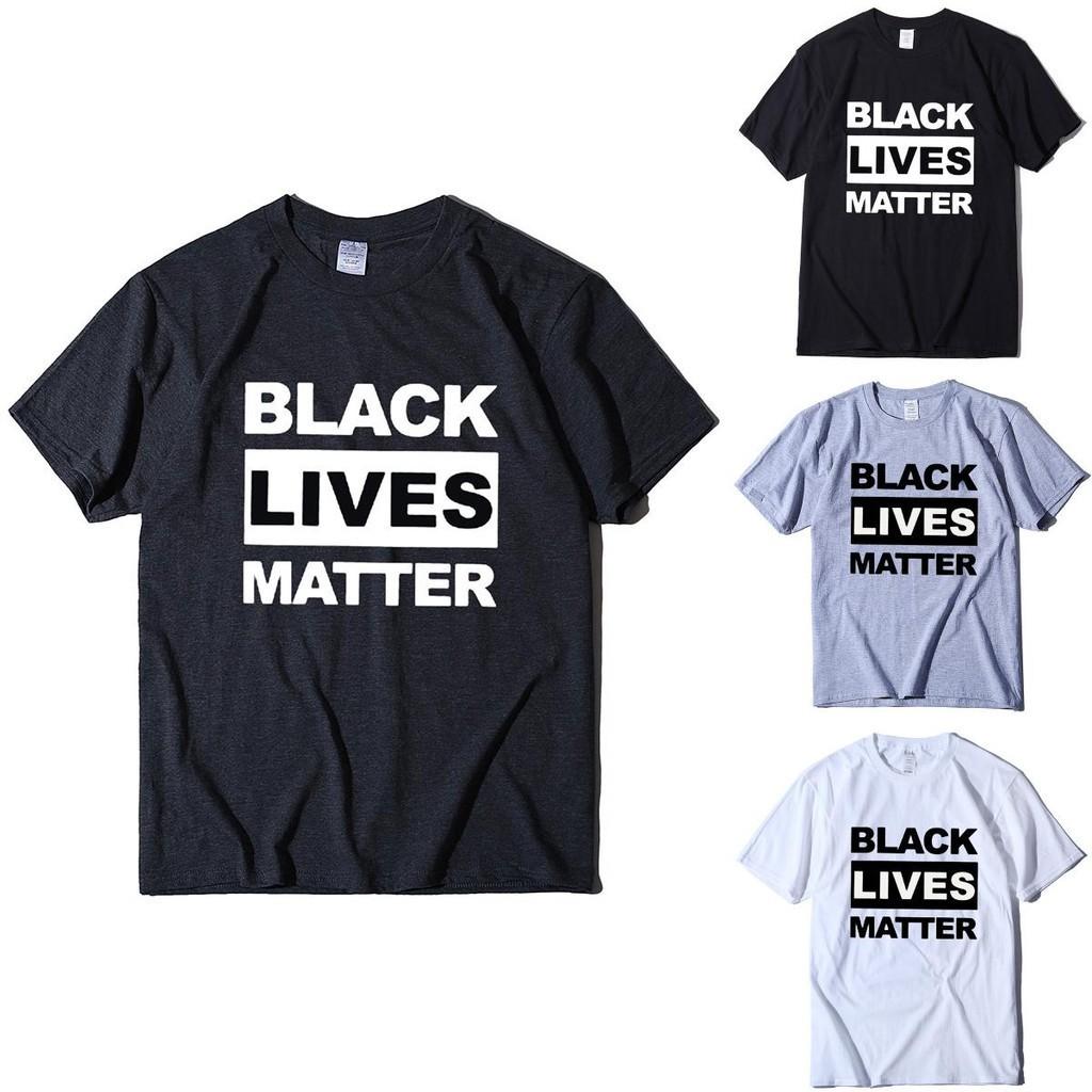 Стильная черная футболка 'Black Lives Matter' против расизма для унисекс, повседневная и удобная